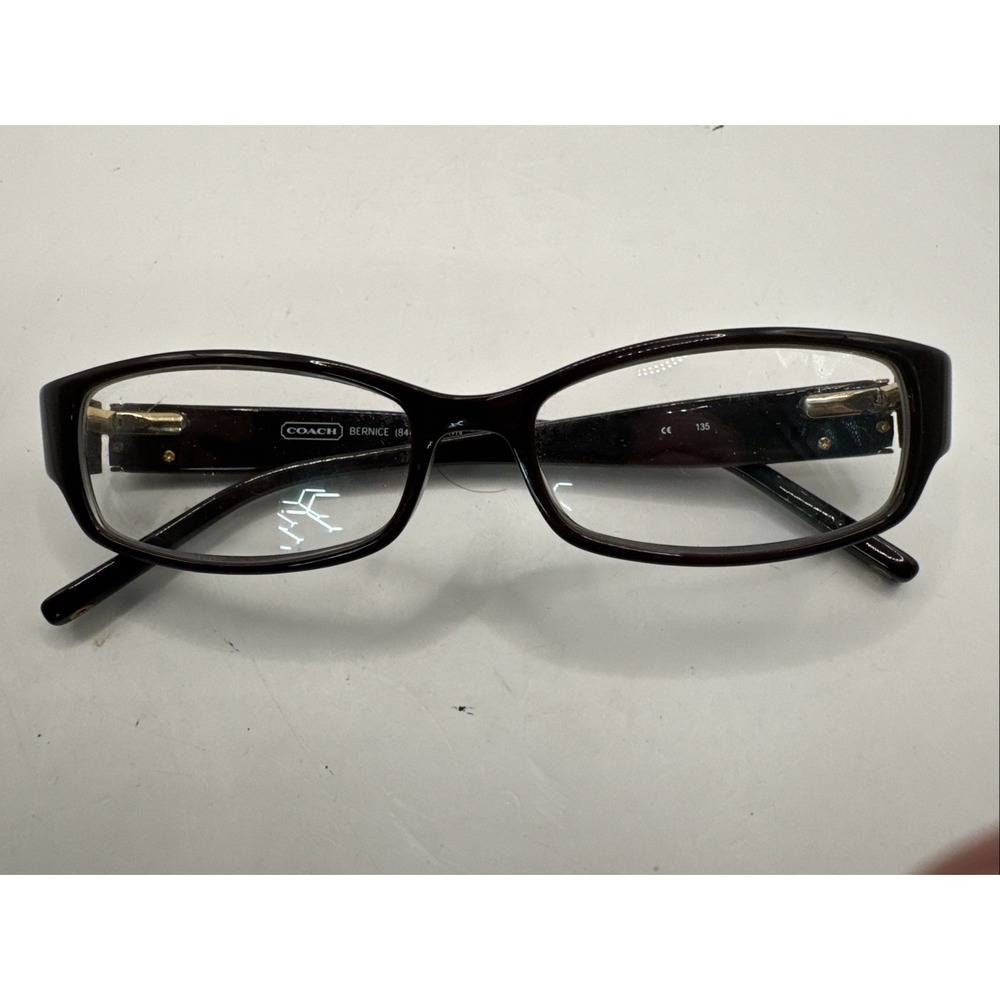 COACH EYEWEAR BERNICE 844 BROWN 49/15-130 FLEX HINGE EYEGLASSES :A71 Frames Only
